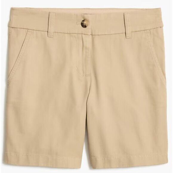 J Crew Plus Size 14 Chino 7" Short Women's Classic 100% Cotton Beach Khaki $59 - Picture 8 of 9